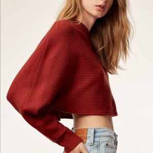Aritzia Wilfred Lolan Merino Wool Crop Sweater